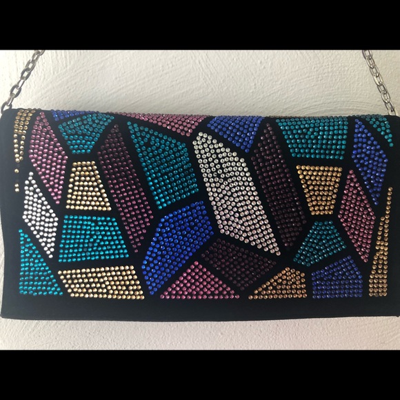 multi-colored stones should bag/ crossbody - Picture 4 of 8